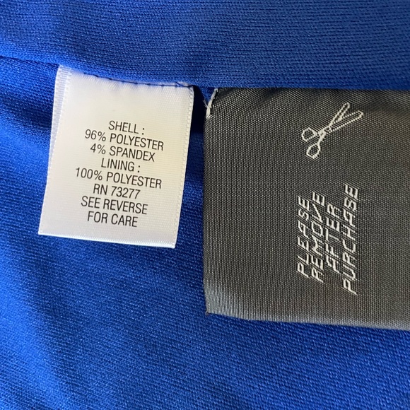 NWT Dana Buchman Electric Blue Blazer Jacket ~ Zippered Pockets ~ 6 - Picture 7 of 8